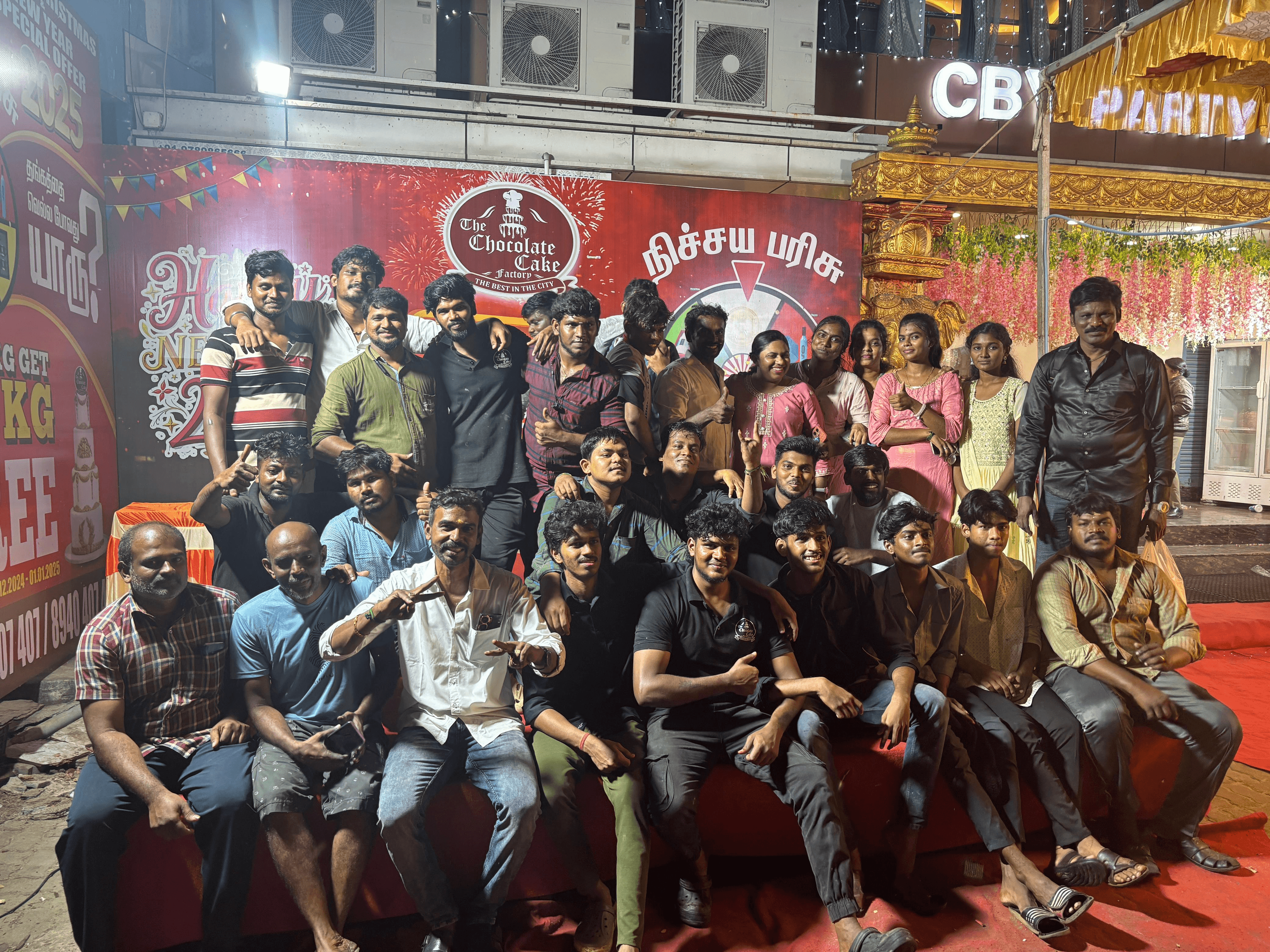 The Chocolate Cake Factory team during a special occasion