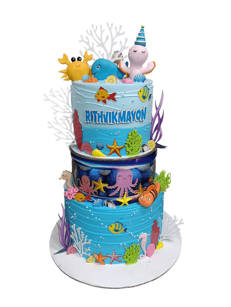 Aqua Theme Cake Design 1