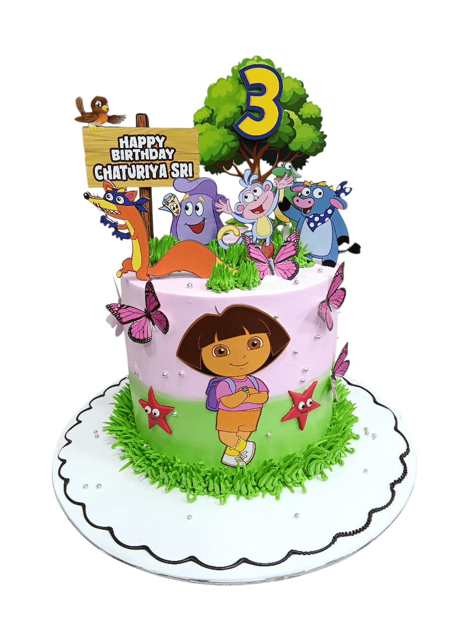 Dora Theme Cake